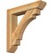 Ekena Millwork Merced Slat Rough Sawn Bracket w/ Offset Brace, Western Red Cedar, 6"W x 28"D x 28"H BKT0604X28X28MRC06RWR - alternate 1
